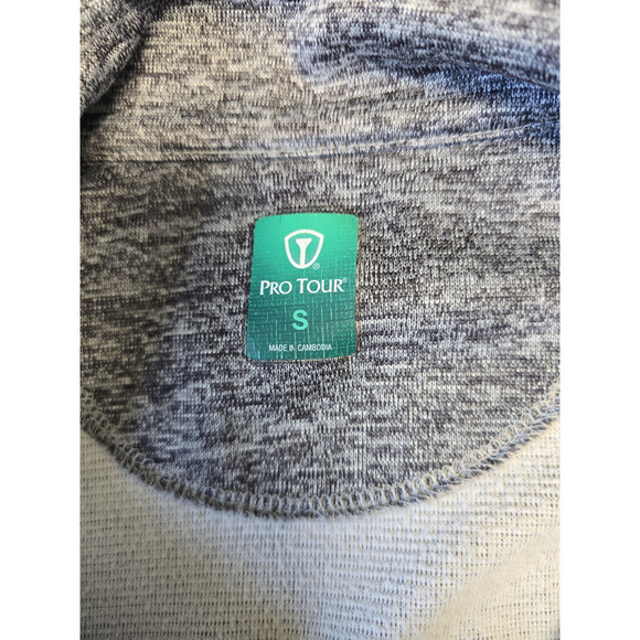 Pro Tour Men's Quarter Zip Sweatshirt Size Small Gray Golf Work - Picture 3 of 4